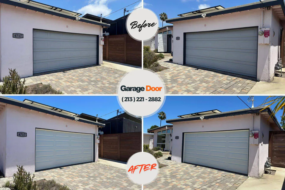 Before and after: garage door repair Gordonsville, VA